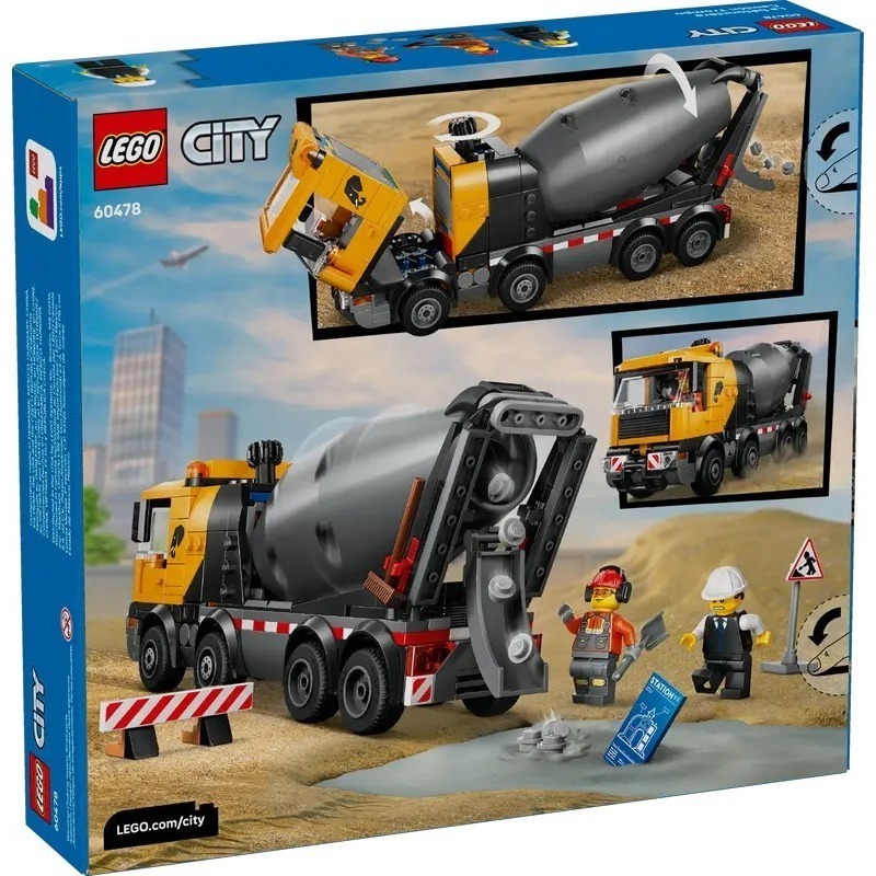 【椅比呀呀|高屏1000】LEGO 樂高 60478 CITY系列 混凝土攪拌車 Cement Mixer-細節圖2