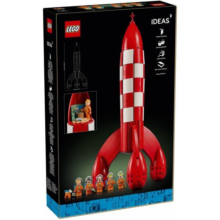 【椅比呀呀|高屏4150】LEGO 樂高 21367 丁丁歷險記 登月火箭 Tintin Moon Rocket-細節圖2