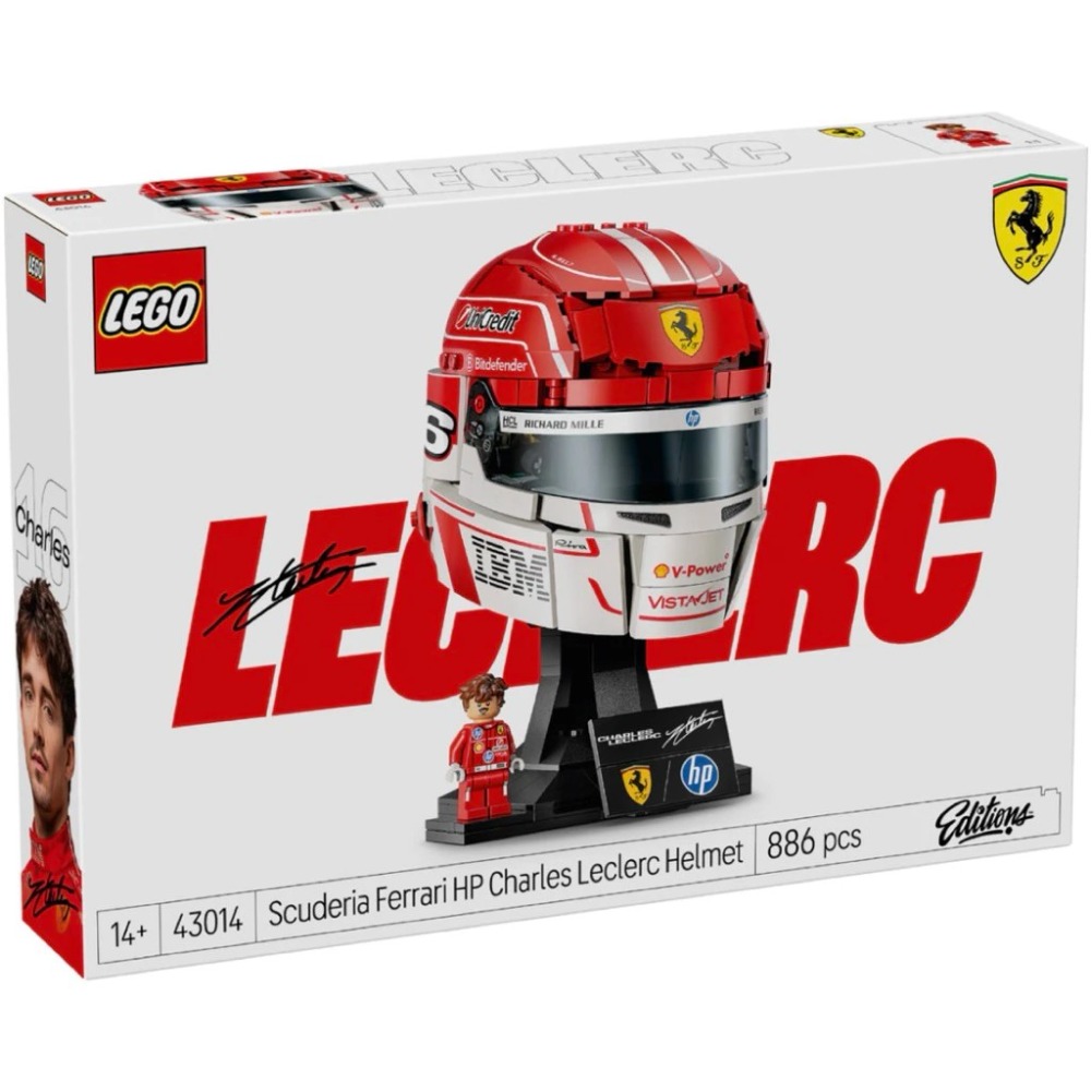 【椅比呀呀|高雄屏東】LEGO 樂高 法拉利F1車隊頭盔 43014 查爾斯勒克萊爾 43022 路易斯漢米爾頓-規格圖9