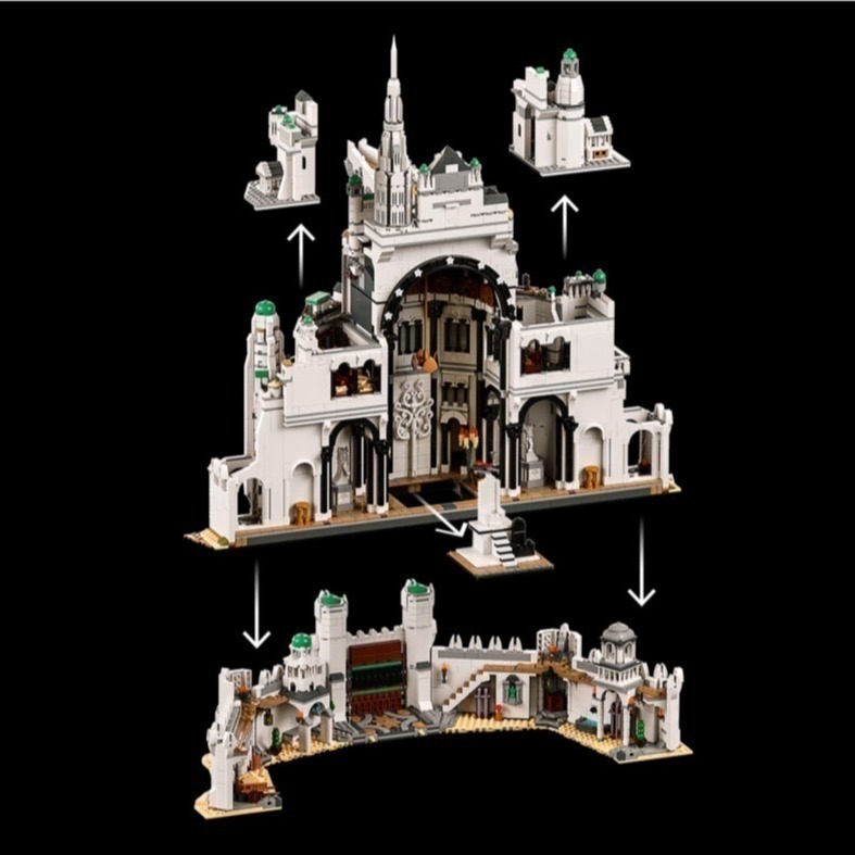 【椅比呀呀|高屏16800】LEGO 樂高 11377 魔戒：米那斯提力斯 Minas Tirith 白城-細節圖9