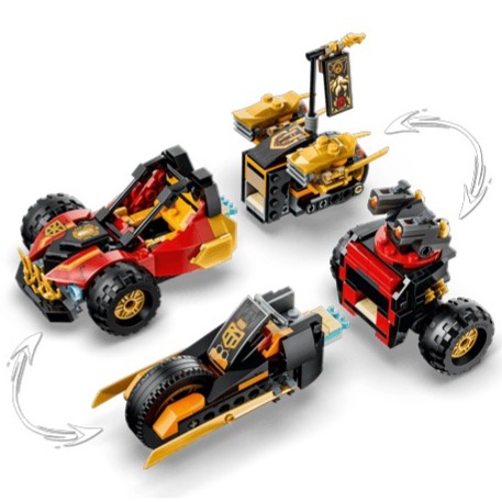 【椅比呀呀|高雄屏東】LEGO 樂高 71864 旋風忍者系列 赤地和阿剛的合體戰車 Ninjago-細節圖5
