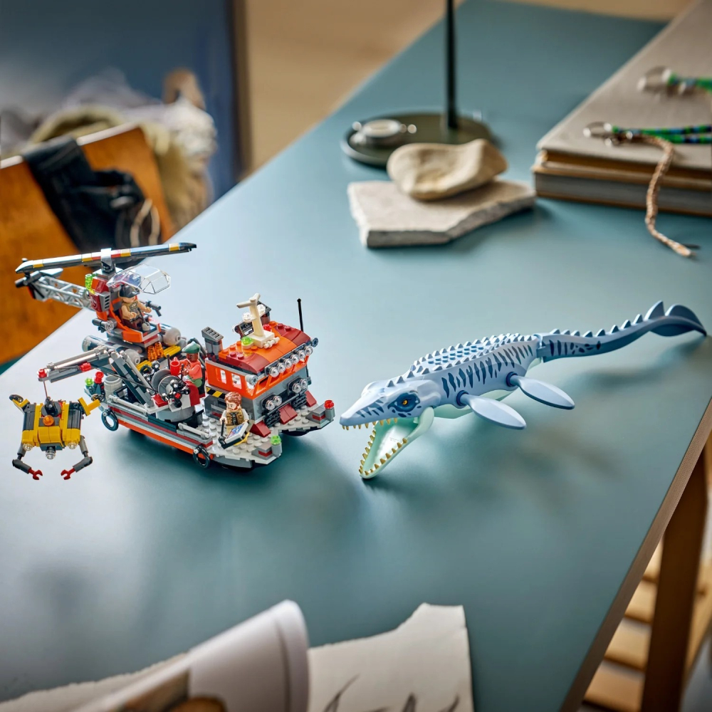 【椅比呀呀|高屏2950】LEGO 樂高 77983 侏儸紀世界 滄龍的船隻攻擊 Mosasaurus Dinosaur-細節圖3