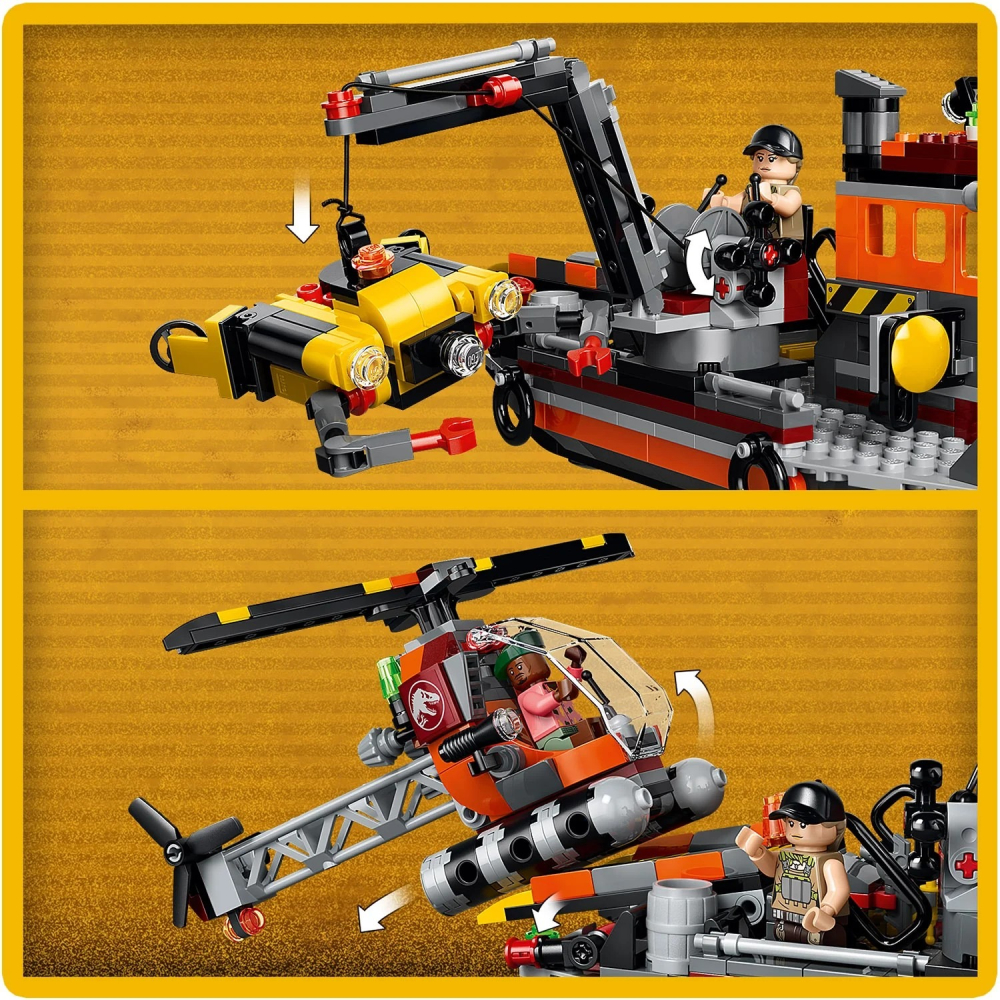 【椅比呀呀|高屏2950】LEGO 樂高 77983 侏儸紀世界 滄龍的船隻攻擊 Mosasaurus Dinosaur-細節圖4
