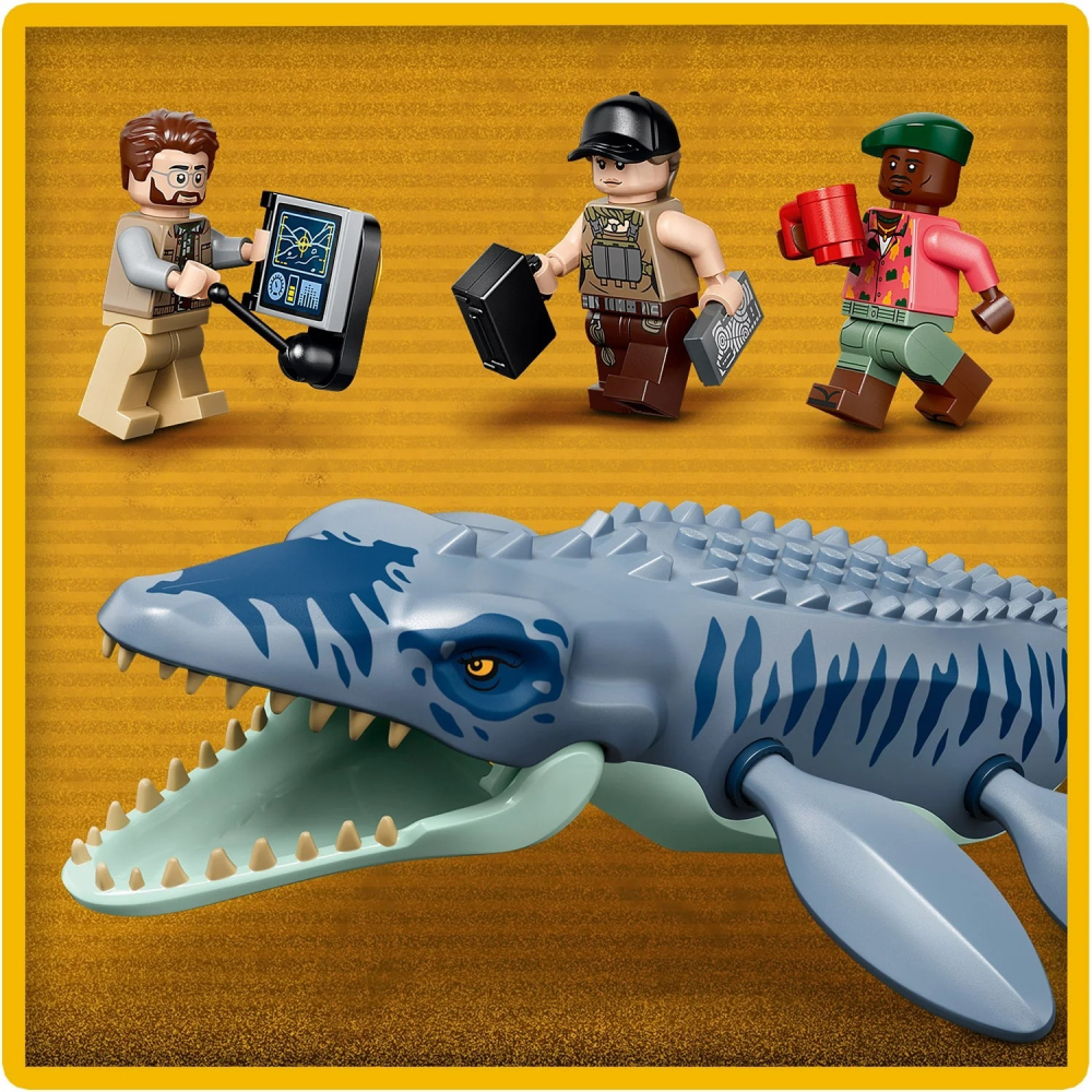 【椅比呀呀|高屏2950】LEGO 樂高 77983 侏儸紀世界 滄龍的船隻攻擊 Mosasaurus Dinosaur-細節圖5