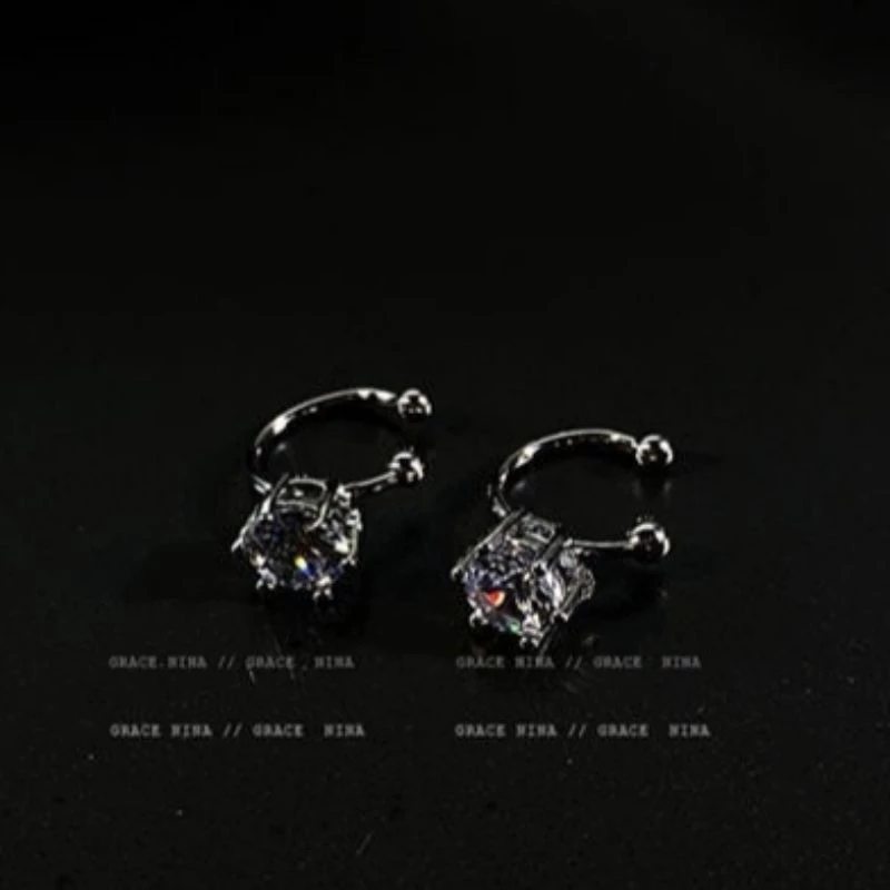 8#單鑽耳骨夾(1對)