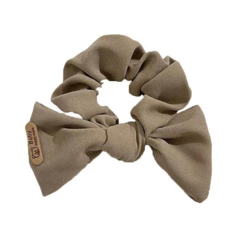 ✨台灣現貨🌿可愛簡約復古法式蝴蝶結大腸圈 百搭氣質綁馬尾扎丸子頭髮圈【ND96】-細節圖6