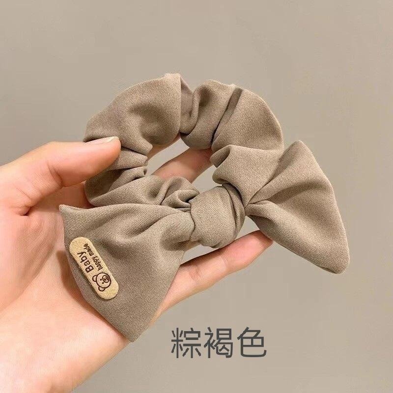✨台灣現貨🌿可愛簡約復古法式蝴蝶結大腸圈 百搭氣質綁馬尾扎丸子頭髮圈【ND96】-細節圖9