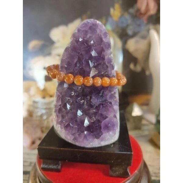 ✡️烏拉圭🇺🇾水晶原礦 大角趾 晶體透亮帶共生礦 紫晶陣 消磁 净化 紫水晶原石擺件 443g#342-細節圖7