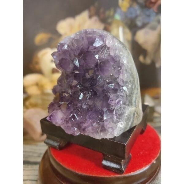 ✡️烏拉圭🇺🇾水晶原礦 大角趾 晶體透亮 紫晶陣 消磁 净化 紫水晶原石擺件 440g#341-細節圖2