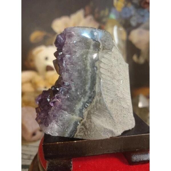 ✡️烏拉圭🇺🇾水晶原礦 大角趾 晶體透亮 紫晶陣 消磁 净化 紫水晶原石擺件 440g#341-細節圖3
