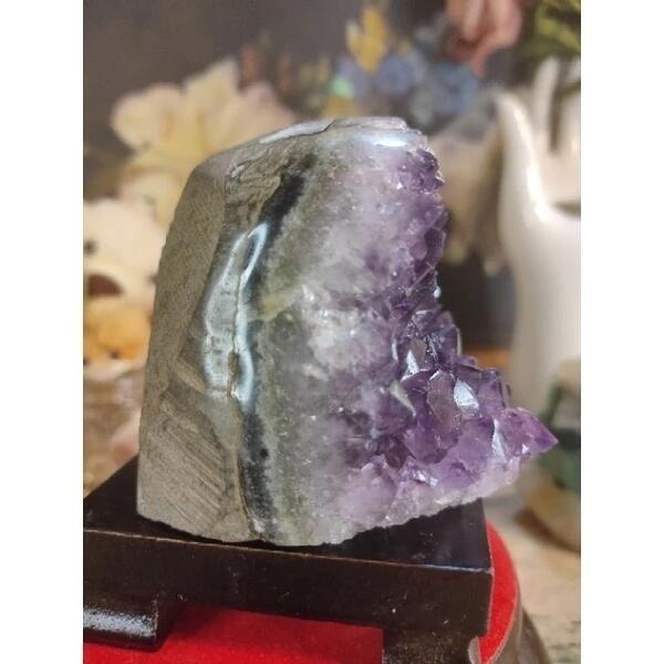 ✡️烏拉圭🇺🇾水晶原礦 大角趾 晶體透亮 紫晶陣 消磁 净化 紫水晶原石擺件 440g#341-細節圖5