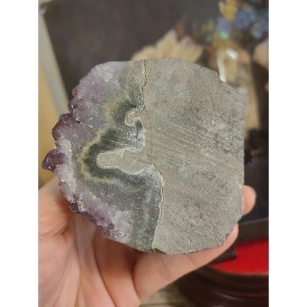 ✡️烏拉圭🇺🇾水晶原礦 大角趾 晶體透亮 紫晶陣 消磁 净化 紫水晶原石擺件 440g#341-細節圖9