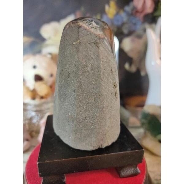 ✡️烏拉圭🇺🇾水晶原礦 異象晶鎮 奶茶底色帶球花 二次結晶 藍色瑪瑙線 彩晶鎮 消磁 水晶原石擺件316g#345-細節圖4