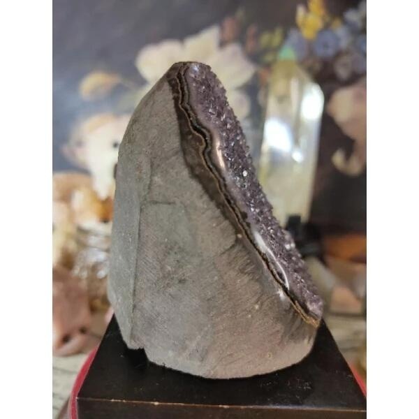 ✡️天然烏拉圭紫晶鎮 帶黃晶共生 小顆 紫晶鎮 防輻射 消磁 净化 紫水晶原石擺件 314g#348-細節圖5