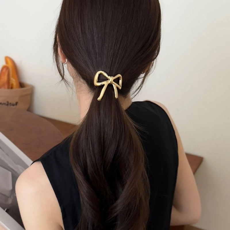 ✨台灣現貨🌿法式蝴蝶結髮繩 2024年新款 慵懶復古髦感韓系高彈性不傷髮綁頭髮髮圈 頭繩【ND94】-細節圖5