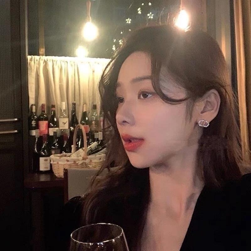 💖台灣現貨🌿S925銀針 韓國微鑲鋯石字母CD耳環 設計感高級輕奢字母耳環 氣質閃亮鋯石耳飾【G181】-細節圖4