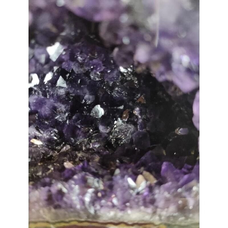 💰天然烏拉圭 ESP紫水晶小晶洞 錢袋子 桌上型聚財納氣~開運招正財~招貴人紫水晶洞 1533g#420-細節圖9