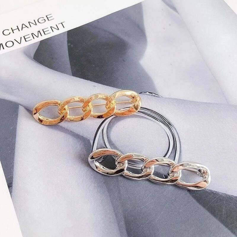 🔥台灣現貨🌿日韓時尚鍊條胸針 別針 固定衣服 防走光扣針 褲頭調節扣 收腰神器 可拆卸鑲鑽愛心迷你鈕扣無釘免縫I2-細節圖3