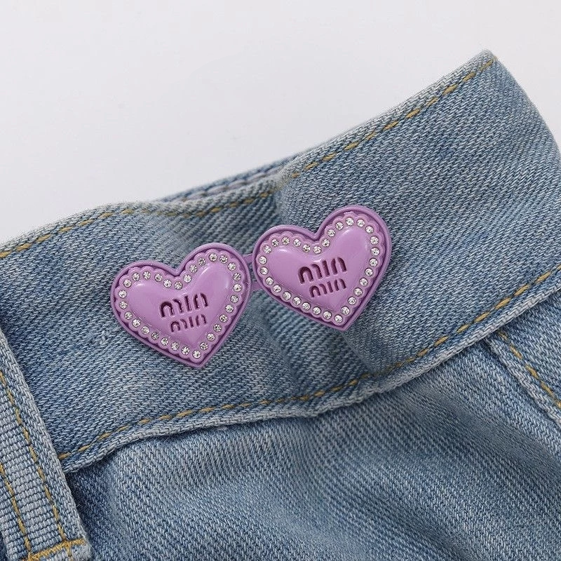 🔥台灣現貨🌿日韓時尚鍊條胸針 別針 固定衣服 防走光扣針 褲頭調節扣 收腰神器 可拆卸鑲鑽愛心迷你鈕扣無釘免縫I2-規格圖11