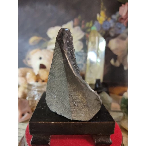 ✡️烏拉圭🇺🇾水晶原礦 異象晶鎮 內凹 帶球花、黃晶、方解石 小顆紫晶鎮 消磁 净化 水晶原石擺件 188g#349-細節圖5