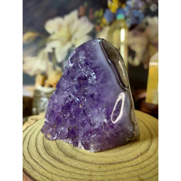 ✡️天然紫水晶 紫晶陣 小顆拇指晶鎮 防幅攝 消磁 净化 水晶原石 天然紫水晶 晶簇擺件 206g-細節圖2