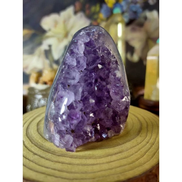 ✡️天然紫水晶 紫晶陣 小顆拇指晶鎮 防幅攝 消磁 净化 水晶原石 天然紫水晶 晶簇擺件 206g-細節圖6