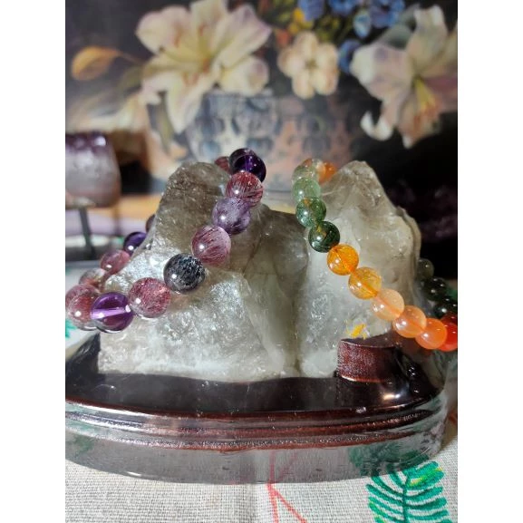 💎天然水晶亮皮鱷魚骨幹共生鈦晶母礦原石原礦 風水擺件招財招人緣手珠消磁 避邪骸骨骨幹城堡骨幹教堂骨幹原石擺件-細節圖8