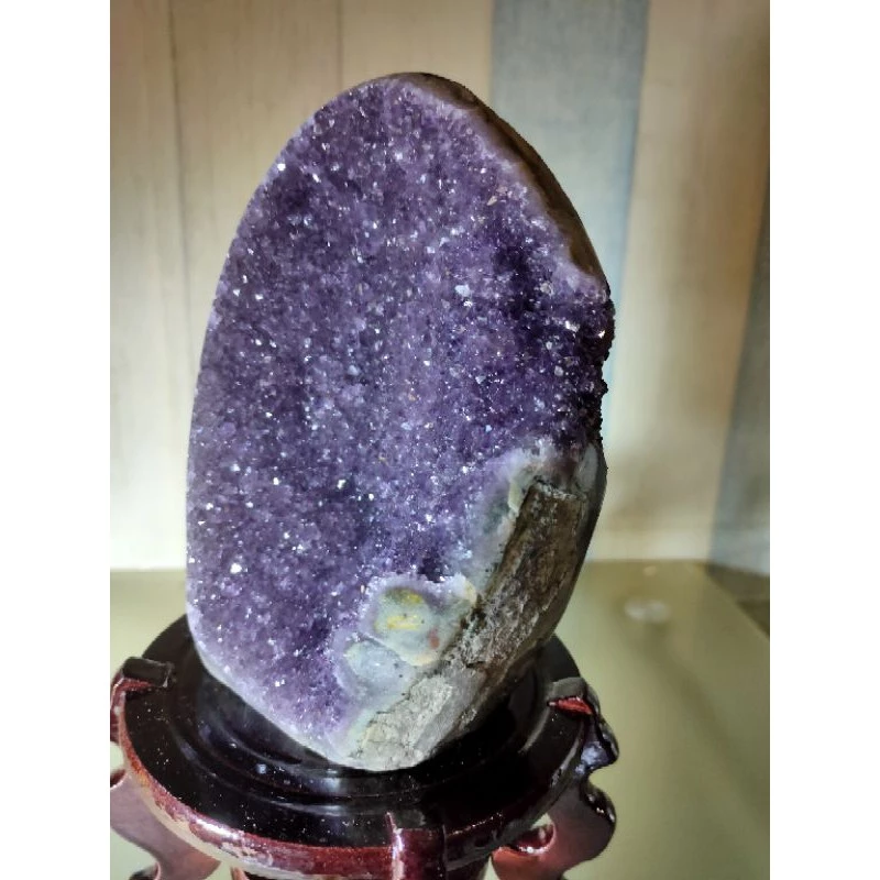 ✡️紫水晶 超美細沙水晶 紫晶異象晶鎮  內凹 紫水晶 防幅攝 消磁 净化 水晶原石擺件1161g#284-細節圖2