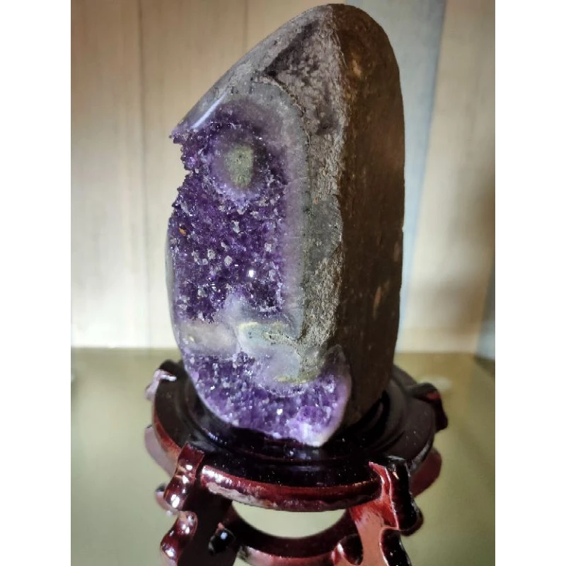 ✡️紫水晶 超美細沙水晶 紫晶異象晶鎮  內凹 紫水晶 防幅攝 消磁 净化 水晶原石擺件1161g#284-細節圖3