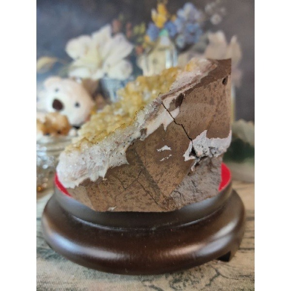 ✡️福利價 烏拉圭異像內凹晶鎮 黃色帶黑碧  防幅攝電磁波 消磁 净化 紫水晶原石 晶簇擺件1428g#324-細節圖3