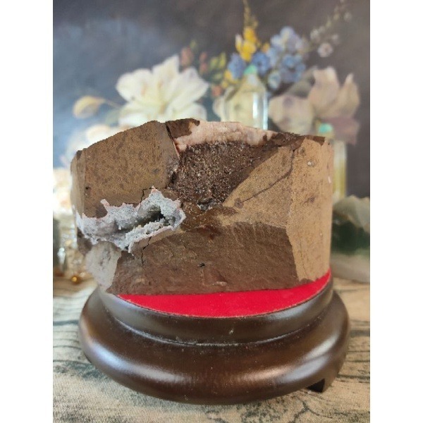 ✡️福利價 烏拉圭異像內凹晶鎮 黃色帶黑碧  防幅攝電磁波 消磁 净化 紫水晶原石 晶簇擺件1428g#324-細節圖4