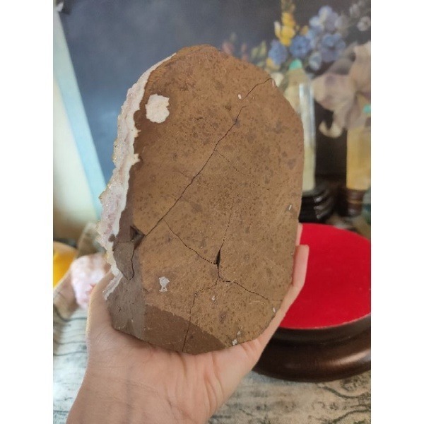 ✡️福利價 烏拉圭異像內凹晶鎮 黃色帶黑碧  防幅攝電磁波 消磁 净化 紫水晶原石 晶簇擺件1428g#324-細節圖8