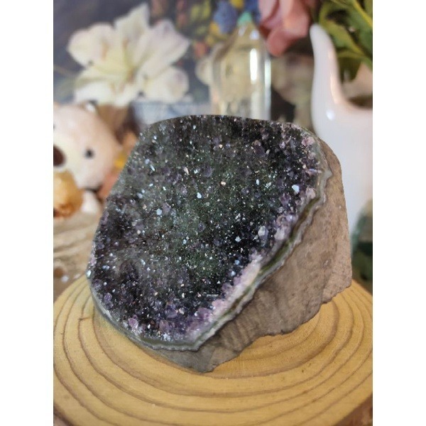 ✡️烏拉圭🇺🇾水晶原礦 異象晶鎮 內凹 帶綠漸層色 二次結晶 彩晶鎮 消磁 净化 水晶原石擺件 265g#339-細節圖2