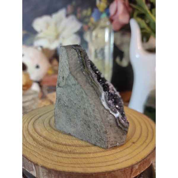 ✡️烏拉圭🇺🇾水晶原礦 異象晶鎮 內凹 帶綠漸層色 二次結晶 彩晶鎮 消磁 净化 水晶原石擺件 265g#339-細節圖5