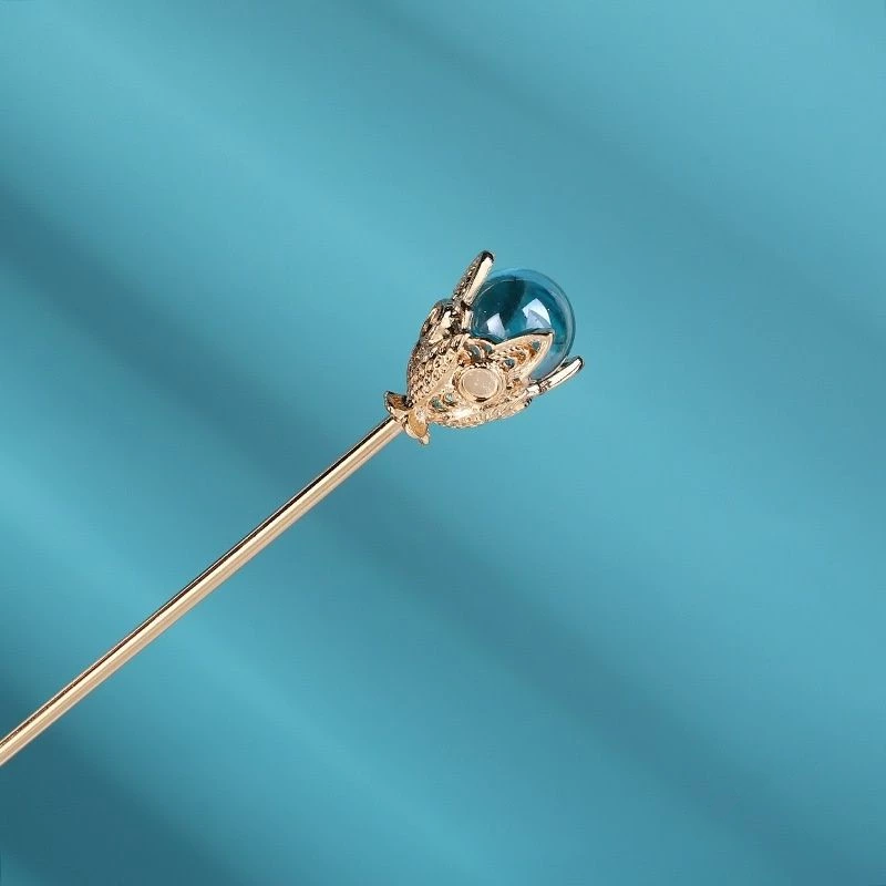 ✨台灣現貨🌿🌈璨星空髮簪 日系簪子女可愛少女盤發金箔發插髮釵優雅頭飾品 復古風髮飾 中國風髮飾-規格圖11