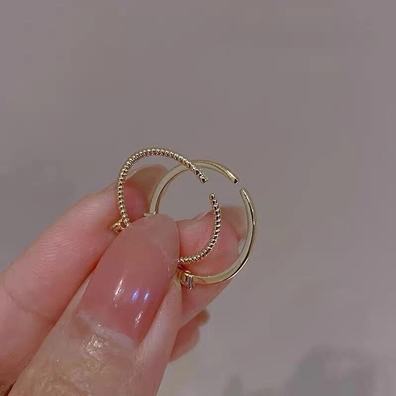 💍台灣現貨🌿細戒指 輕奢小眾精緻愛心食指戒 韓國ins氣質甜美微鑲水鑽可調整指環 食指開口戒【O51】-細節圖5