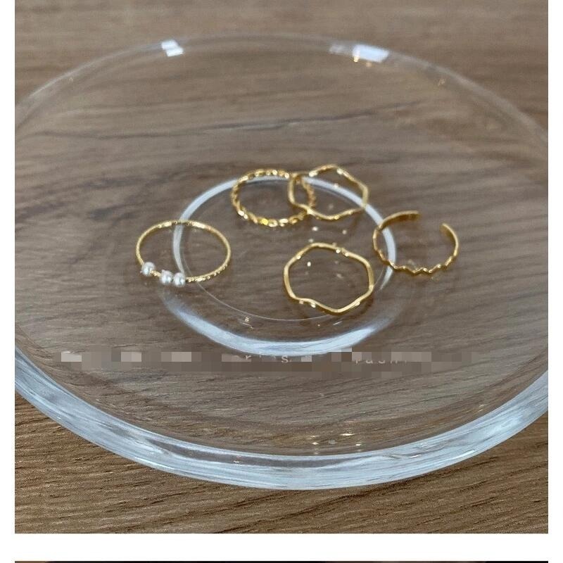 💍台灣現貨🌿唯美五件組合珍珠套裝食指戒指女ins潮小眾簡約冷淡風關節戒尾戒指環【O59】-細節圖6