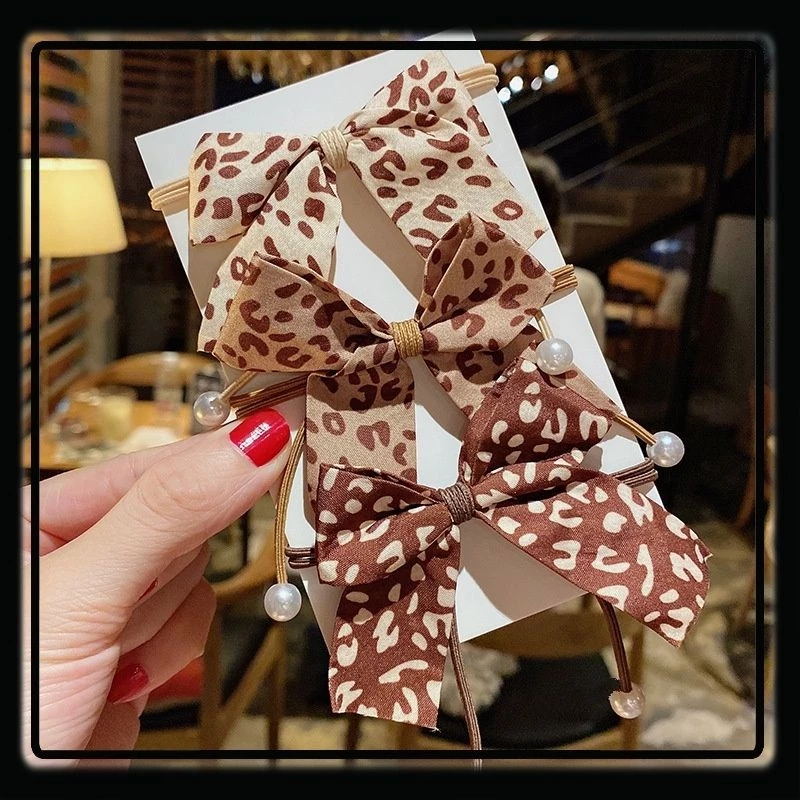 ✨台灣現貨🌿奶茶色髮繩 蝴蝶結珍珠髮圈 網紅ins韓版新款髮圈 彈力髮繩 綁馬尾 扎丸子頭髮飾【ND7】-細節圖10