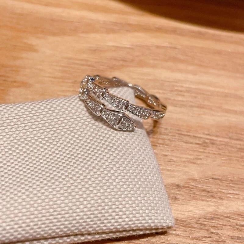 💍台灣現貨🌿滿鑽開口蛇形戒指女ins潮時尚個性小眾設計感輕奢冷淡風蛇骨指環【O67】-規格圖9