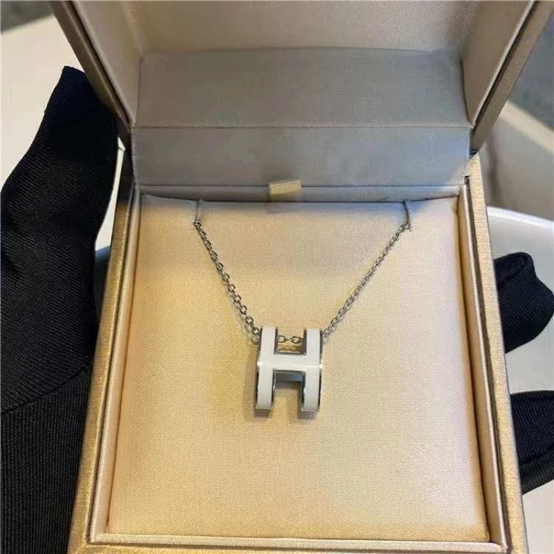 👗台灣現貨🌿韓國時尚潮流H字母吊墜項鍊 簡約氣質百搭網紅鎖骨鏈 頸鍊 短鍊【Q79】-規格圖10