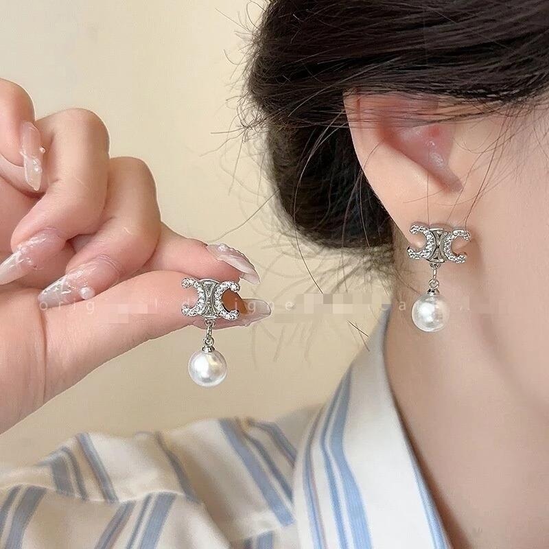 💖台灣現貨🌿925銀針法式復古凱旋門珍珠耳環 簡約銀色微鑲鑽珍珠耳環【G171】-細節圖2