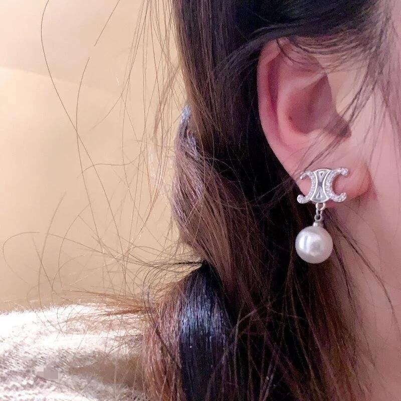 💖台灣現貨🌿925銀針法式復古凱旋門珍珠耳環 簡約銀色微鑲鑽珍珠耳環【G171】-細節圖5