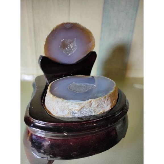 💰天然 小巧迷你瑪瑙聚寶盆 桌上擺件 藏風聚氣~圓滿如意~對己生財-細節圖3