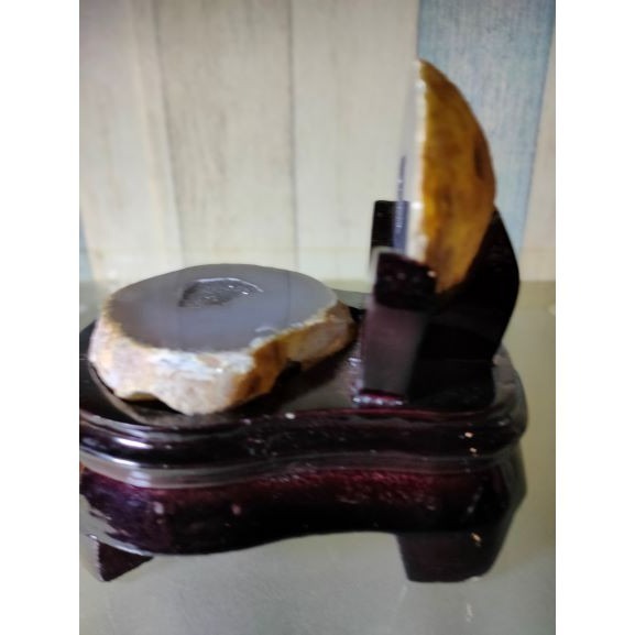 💰天然 小巧迷你瑪瑙聚寶盆 桌上擺件 藏風聚氣~圓滿如意~對己生財-細節圖6