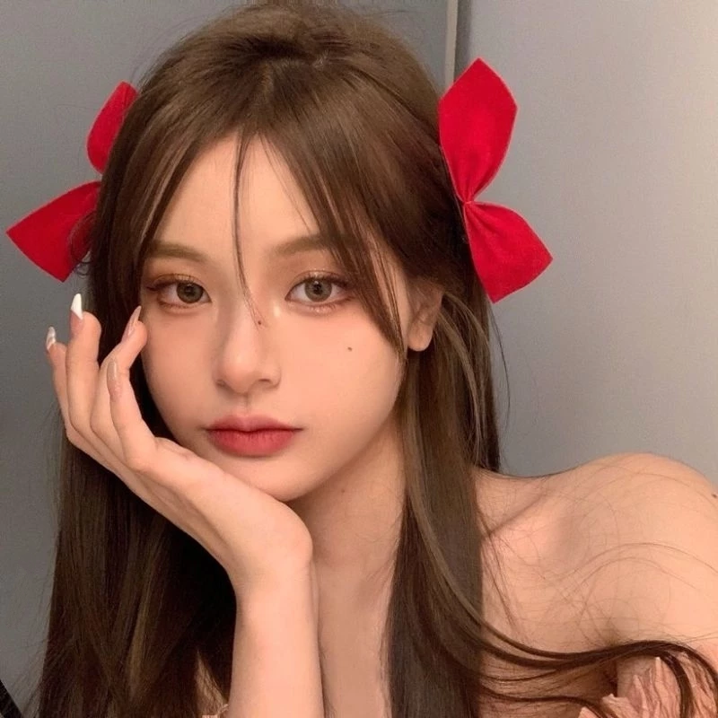 ✨台灣現貨🌿jisoo金智秀同款蝴蝶結髮夾 邊夾 半片式髮夾 鴨嘴夾 韓國ins少女頭飾 時尚潮流百搭蝴蝶結髮夾N42-細節圖7