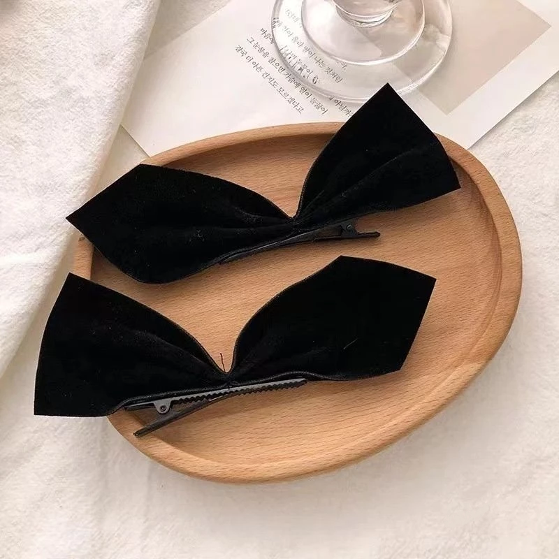 ✨台灣現貨🌿jisoo金智秀同款蝴蝶結髮夾 邊夾 半片式髮夾 鴨嘴夾 韓國ins少女頭飾 時尚潮流百搭蝴蝶結髮夾N42-規格圖9