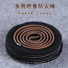 ✝️台灣現貨🌿 盤香爐 盤香盒 臥香盒 唐草紋 小盤香用防火棉 臥香盤專用防火棉 圓形防火綿-細節圖2