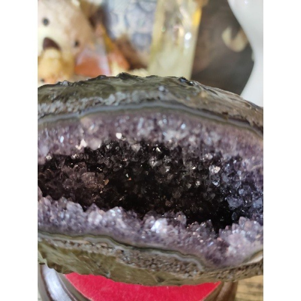 ✡️烏拉圭 紫水晶洞 紫晶陣 小顆紫晶洞 消磁 净化 原石擺件 防幅攝 超能量 1044g#373-細節圖9