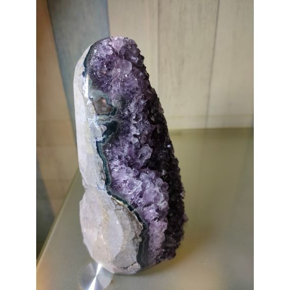 ✡️福利價 紫晶 鎮異象 內凹 紫水晶 黑碧 防幅攝 消磁 净化 1351g-細節圖4