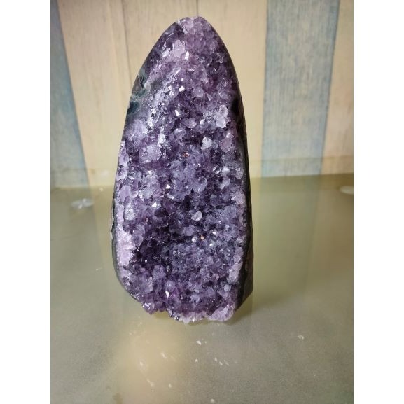 ✡️福利價 紫晶 鎮異象 內凹 紫水晶 黑碧 防幅攝 消磁 净化 1351g-細節圖7